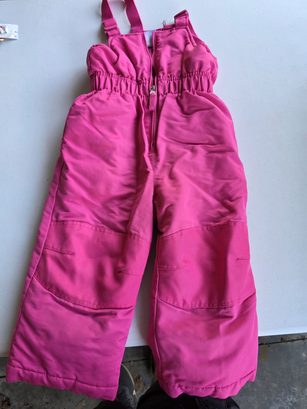 healthtex Bright Pink Snow Overalls with Adjustable Straps